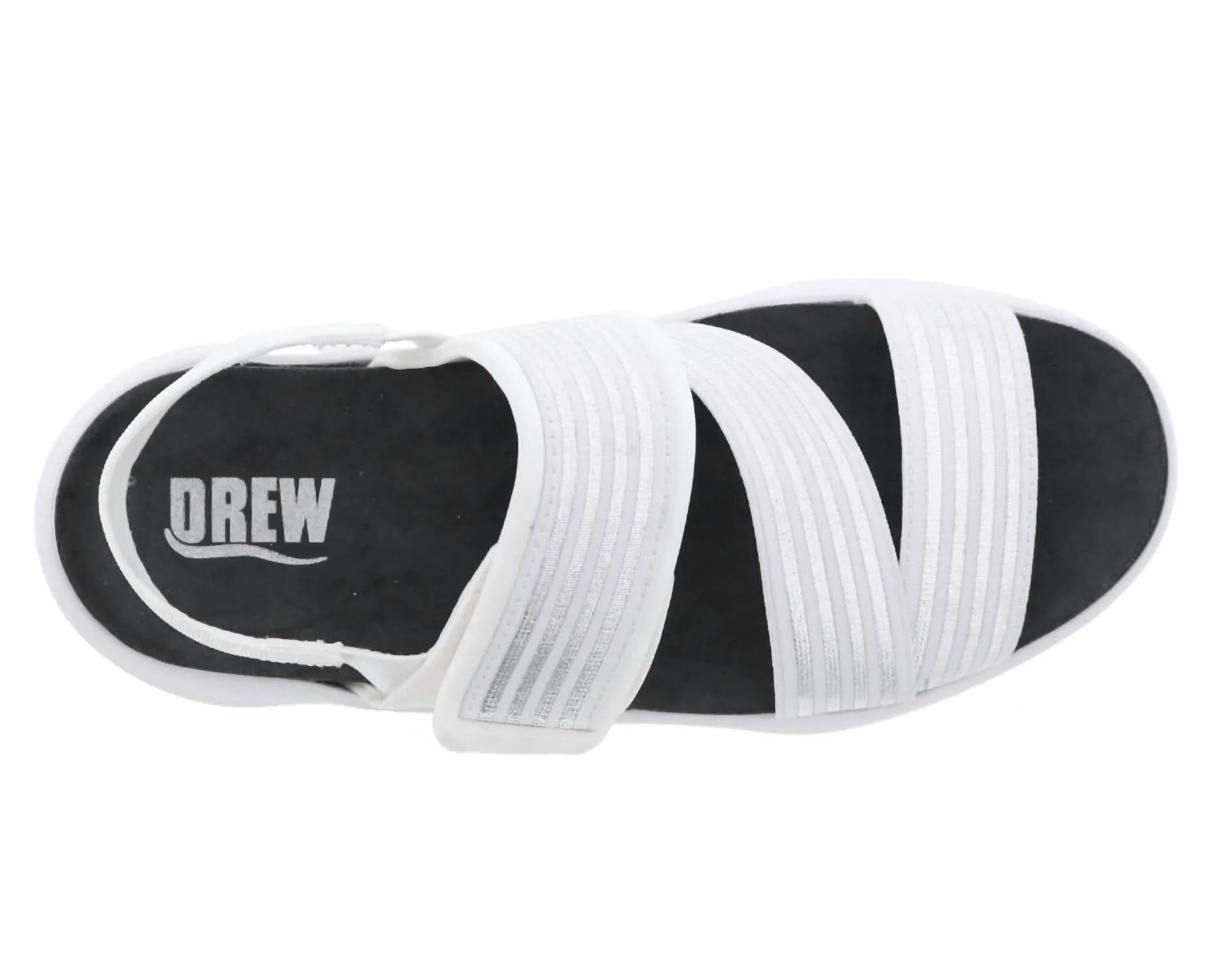 Women's Sutton Sandal - Ww Width In White/silver