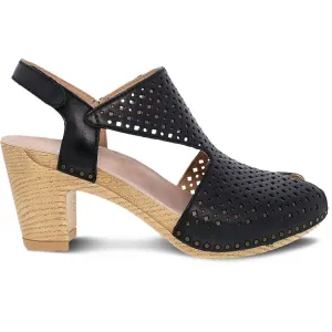 Women's Teagan Burnished Nappa Sandals In Black Burnished Nappa