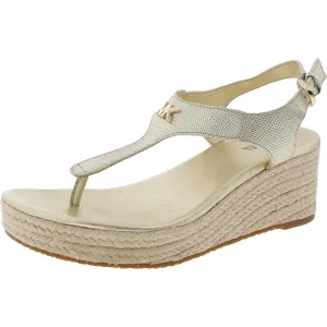 Womens Textured Leather Ankle Strap