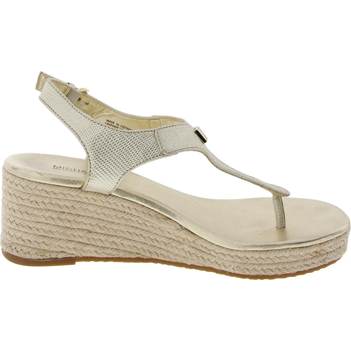Womens Textured Leather Ankle Strap