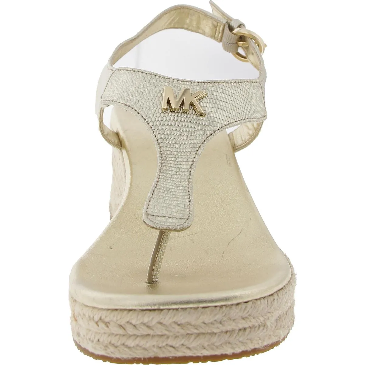 Womens Textured Leather Ankle Strap