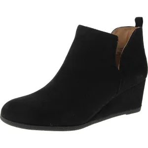 Womens Textured Manmade Booties