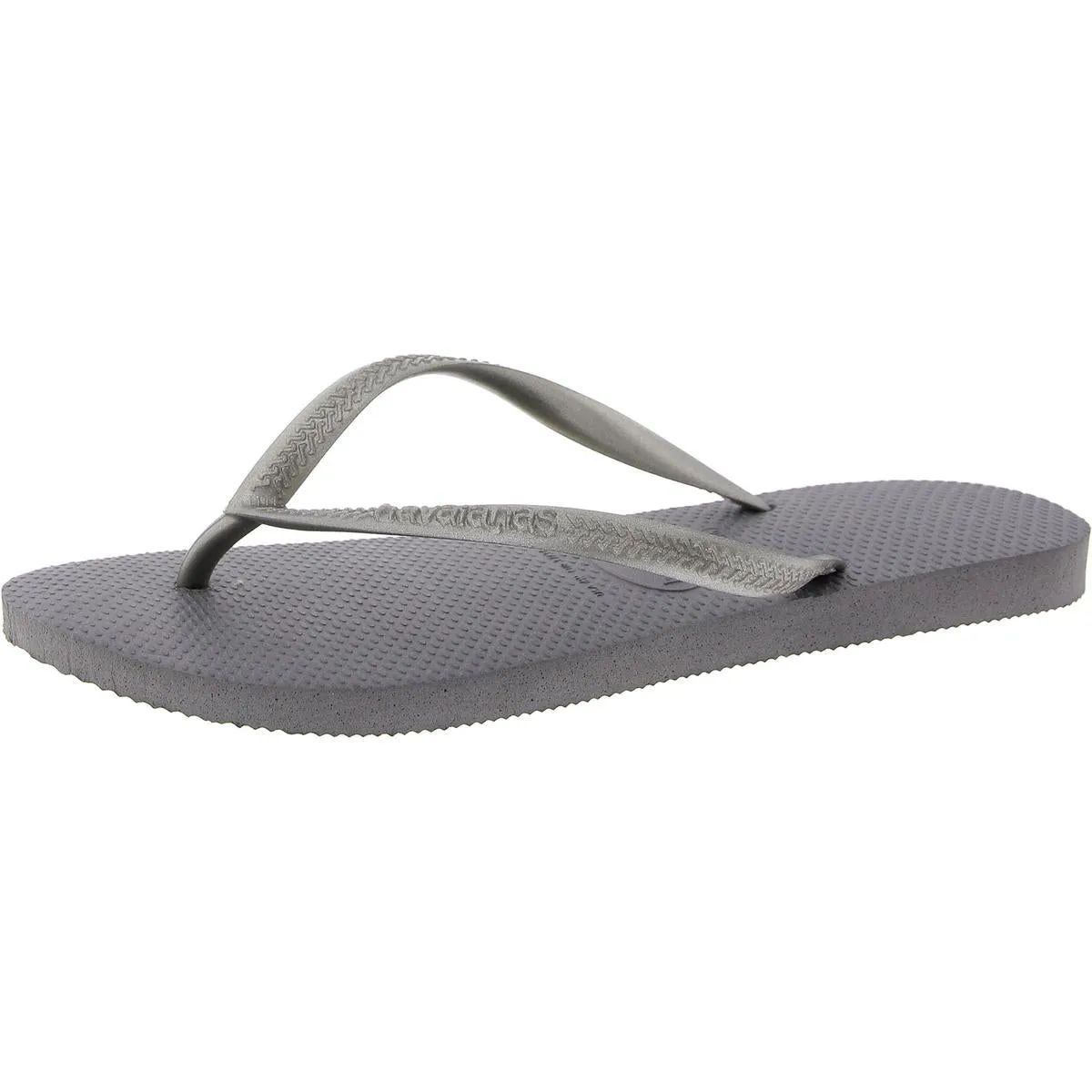 Womens Textured Slide Thong Sandals