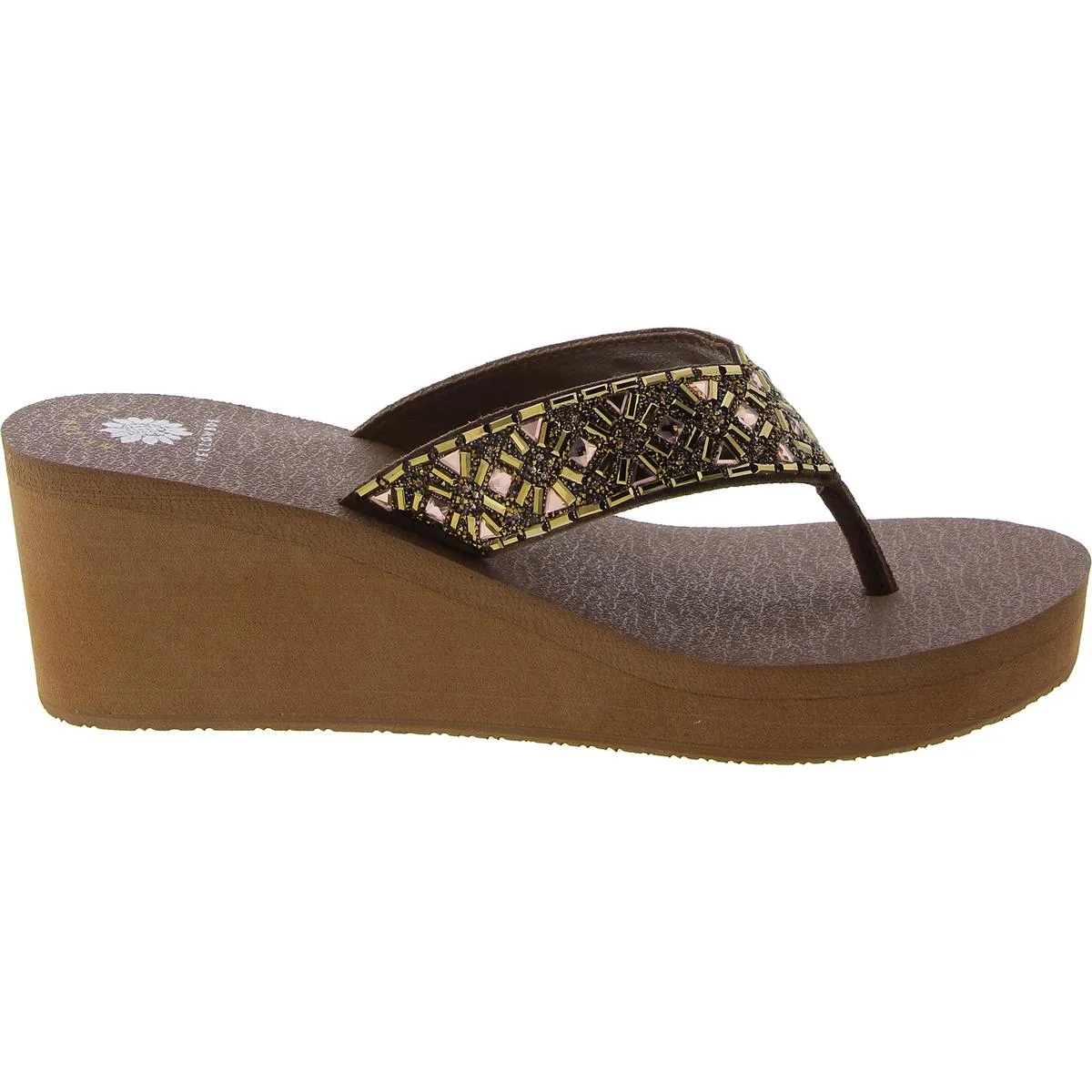 Womens Thong Leather Slide Sandals