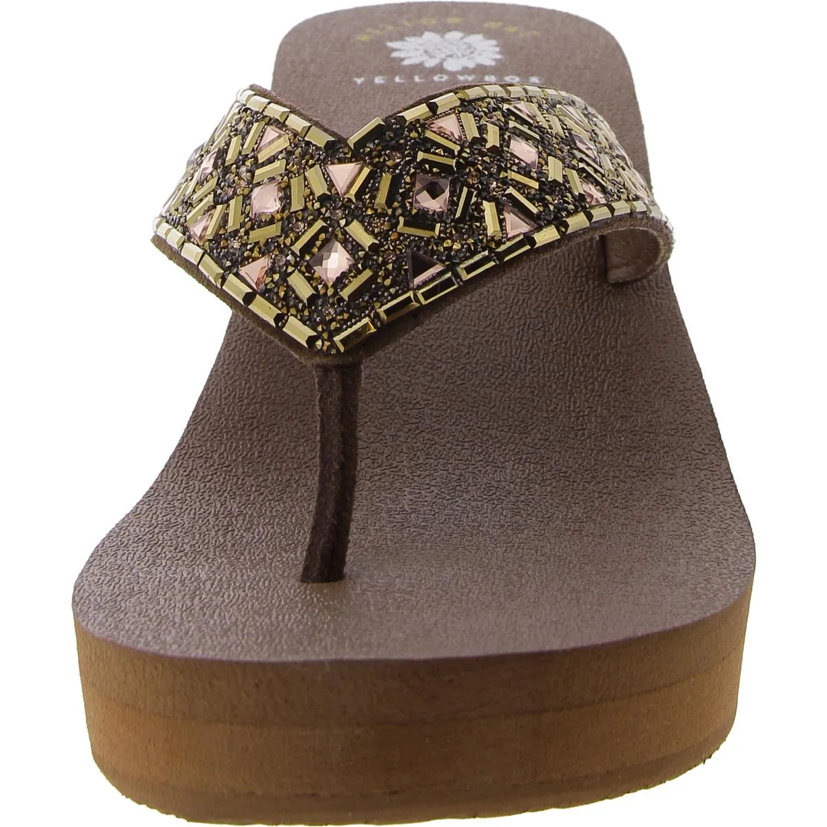 Womens Thong Leather Slide Sandals