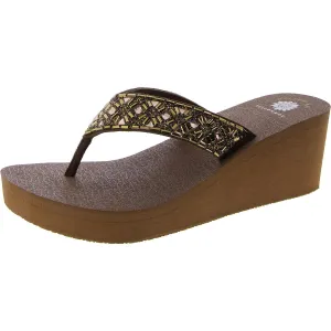 Womens Thong Leather Slide Sandals