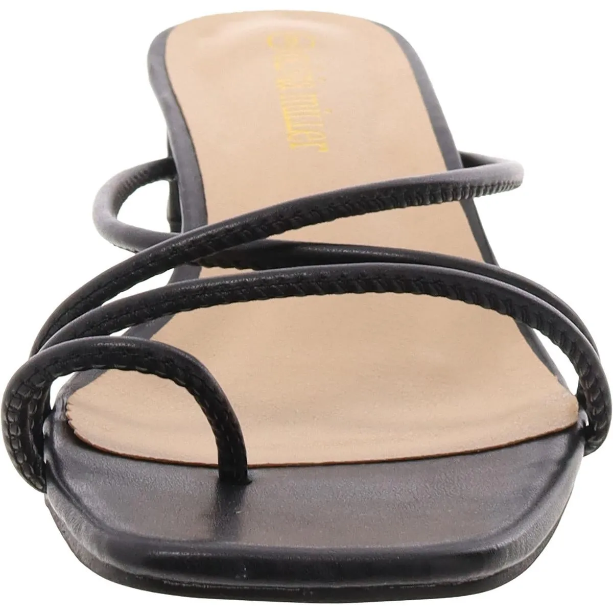 Womens Thong Square Toe Slide Sandals
