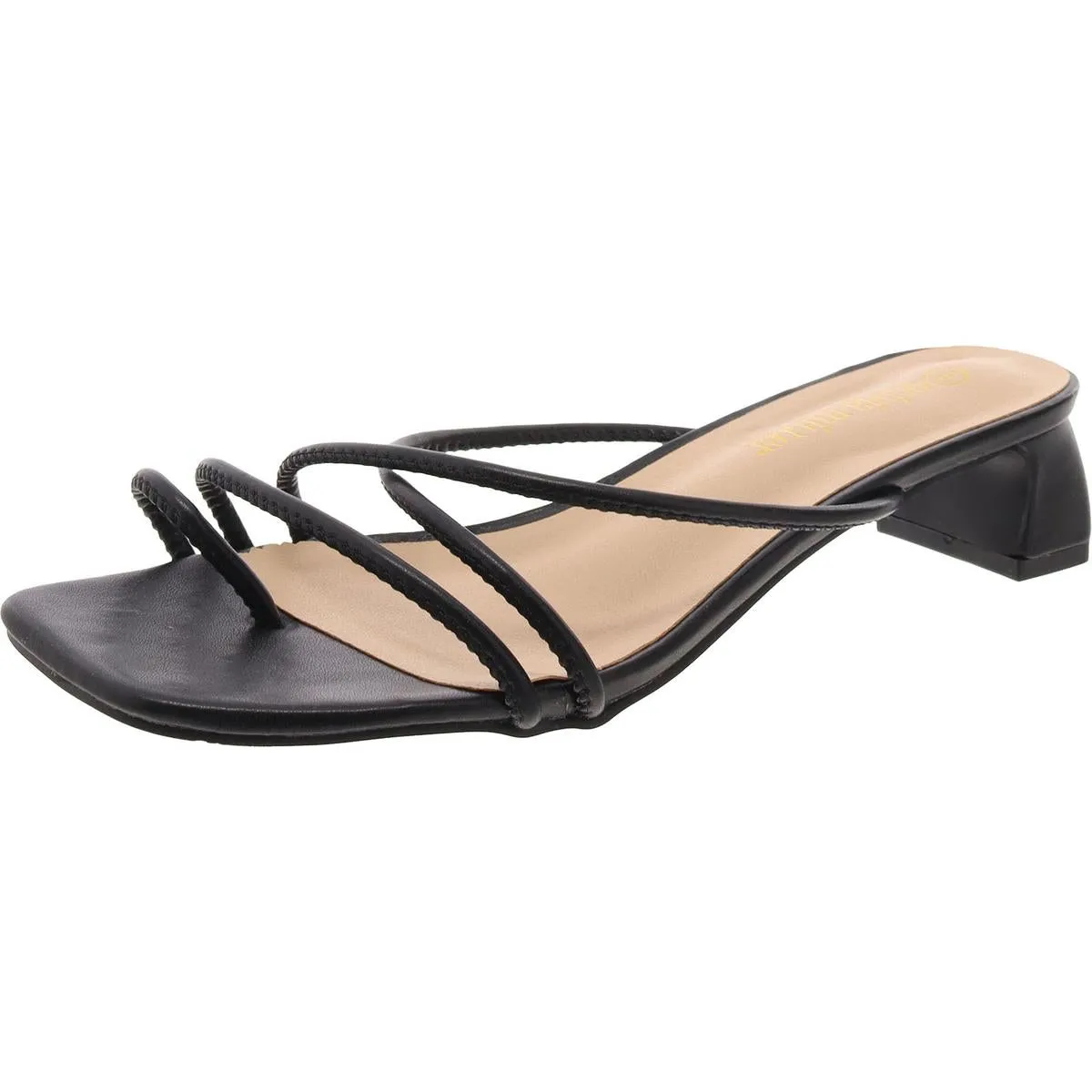 Womens Thong Square Toe Slide Sandals