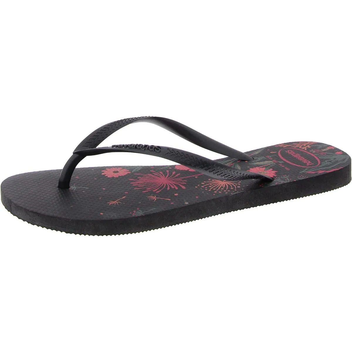 Womens Thongs Floral Flat Sandals