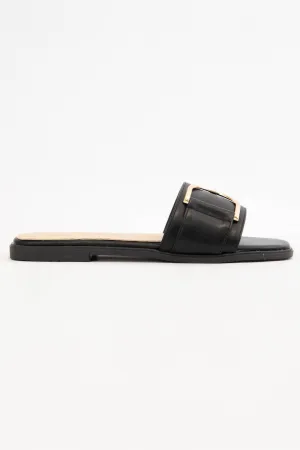 Women's Tina Leather Sandals In Black