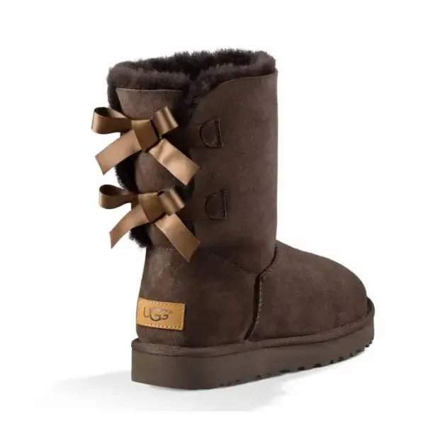 Womens UGG Bailey Bow II  Cozy Sheepskin Boot with Feminine Satin Bows
