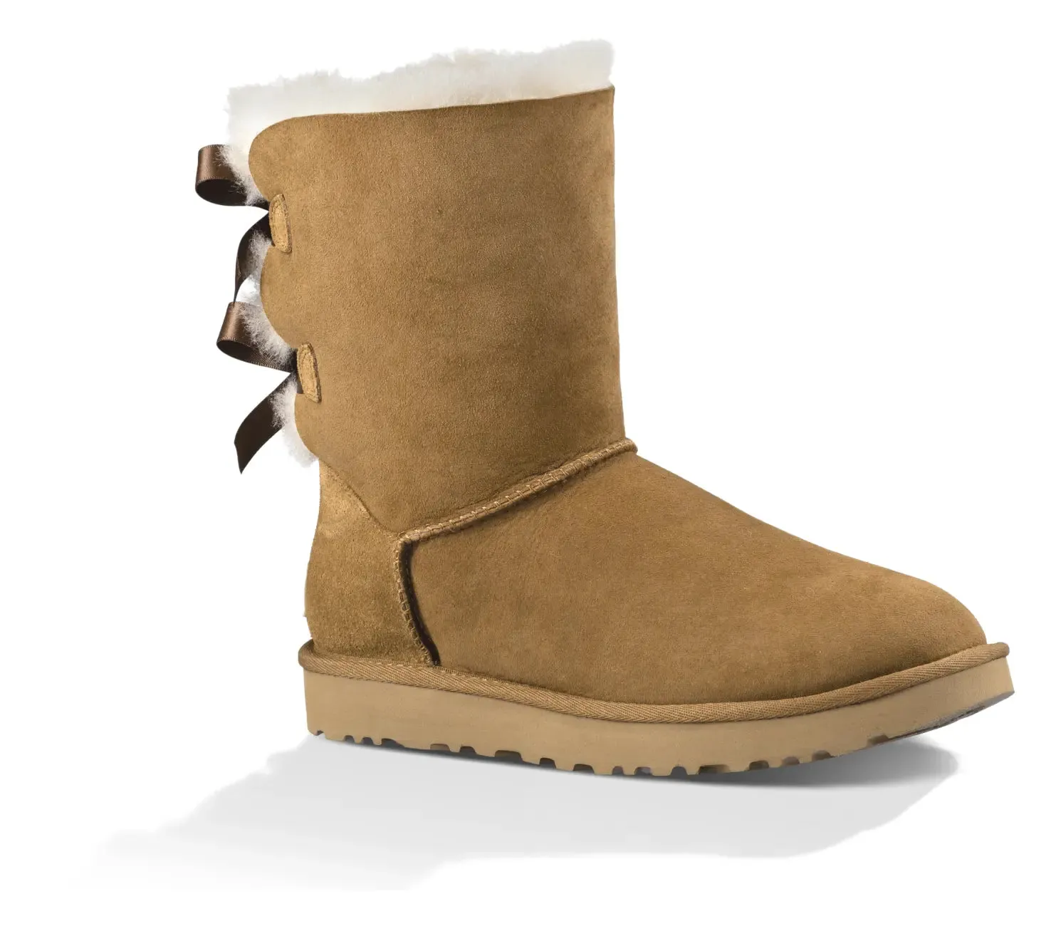 Womens UGG Bailey Bow II  Cozy Sheepskin Boot with Feminine Satin Bows