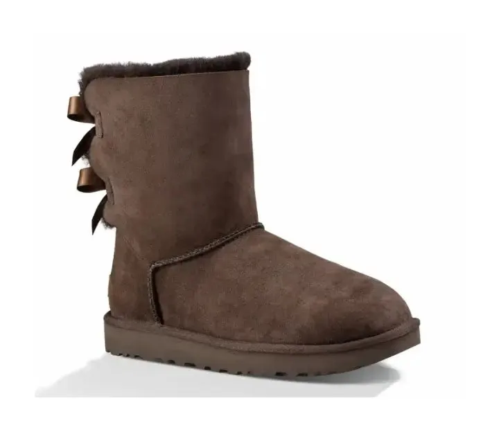 Womens UGG Bailey Bow II  Cozy Sheepskin Boot with Feminine Satin Bows