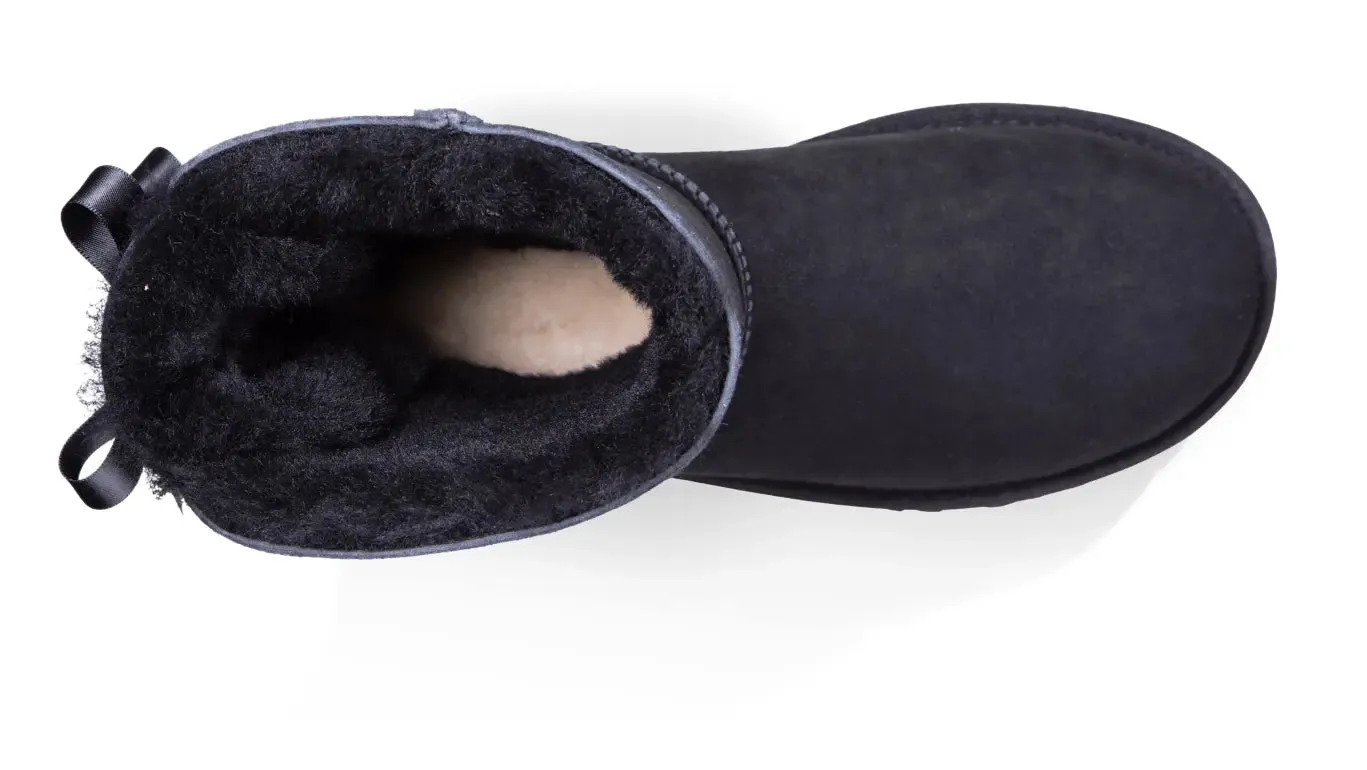 Womens UGG Bailey Bow II  Cozy Sheepskin Boot with Feminine Satin Bows