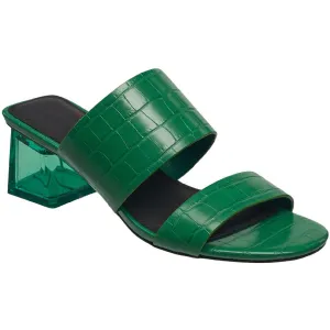 Womens Vegan Leather Textured Heels