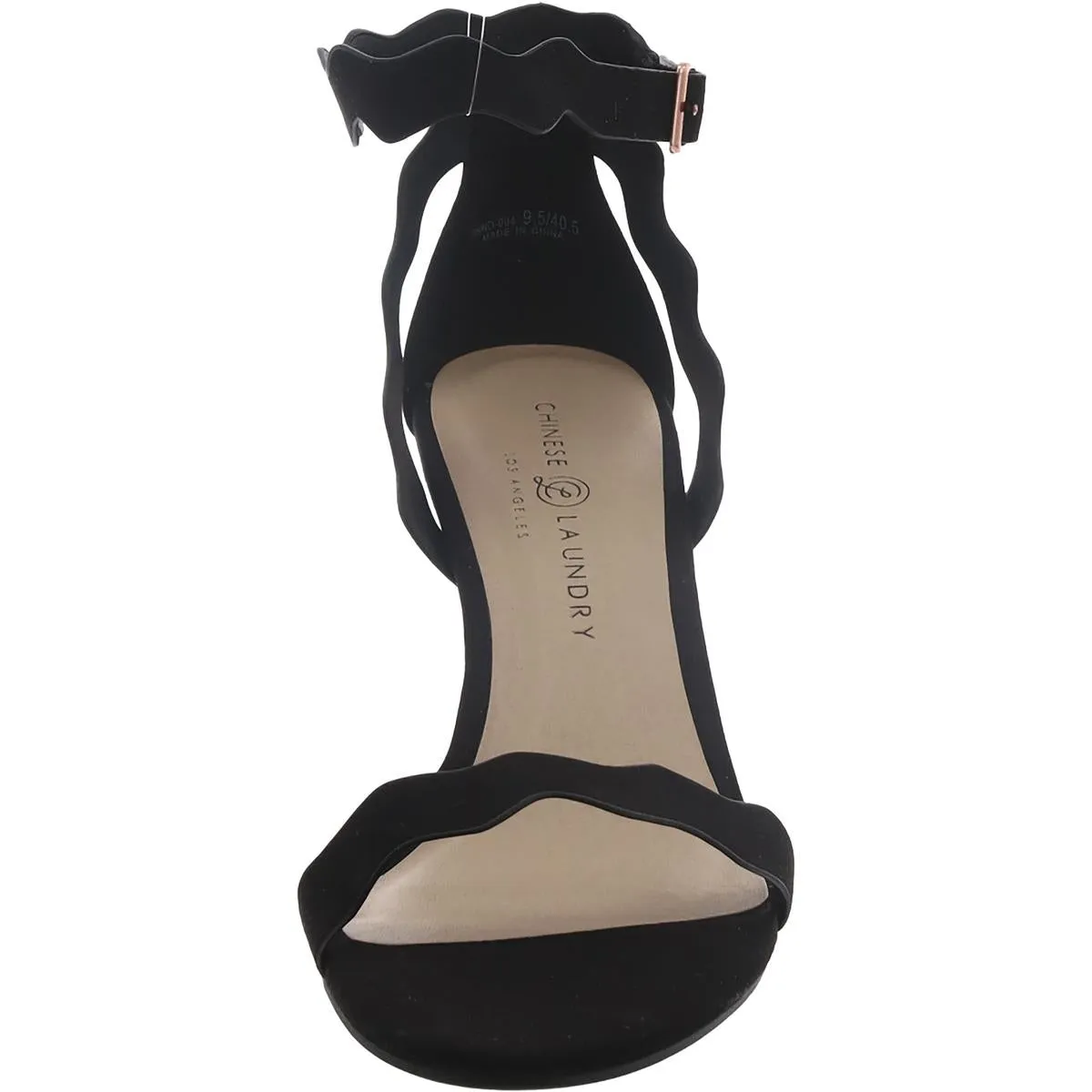 Womens Velour Ankle Strap Heels