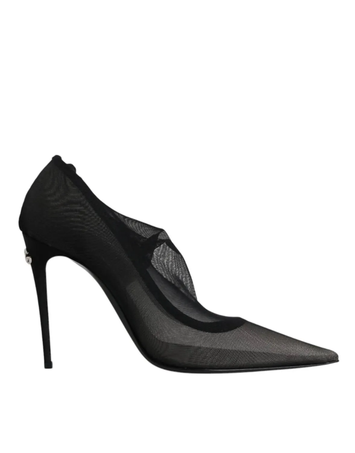 Women's Viscose Stretch Mesh Boots Shoes In Black