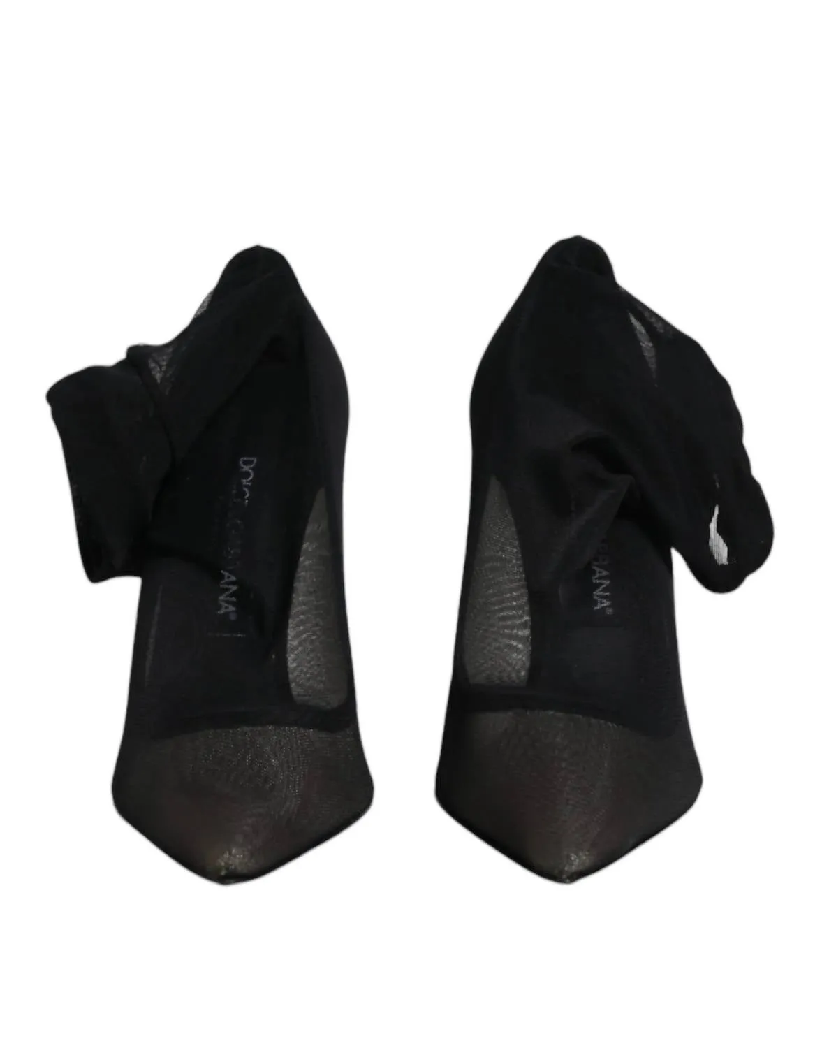 Women's Viscose Stretch Mesh Boots Shoes In Black