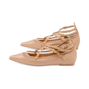 Women's Volatile Leather Sandals In Natural