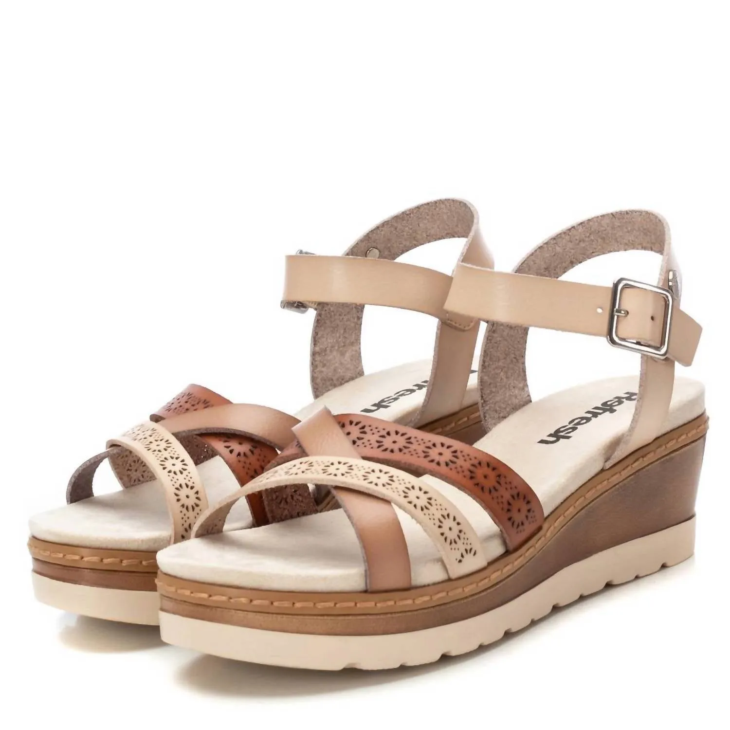 Women's Wedge Sandals In Beige