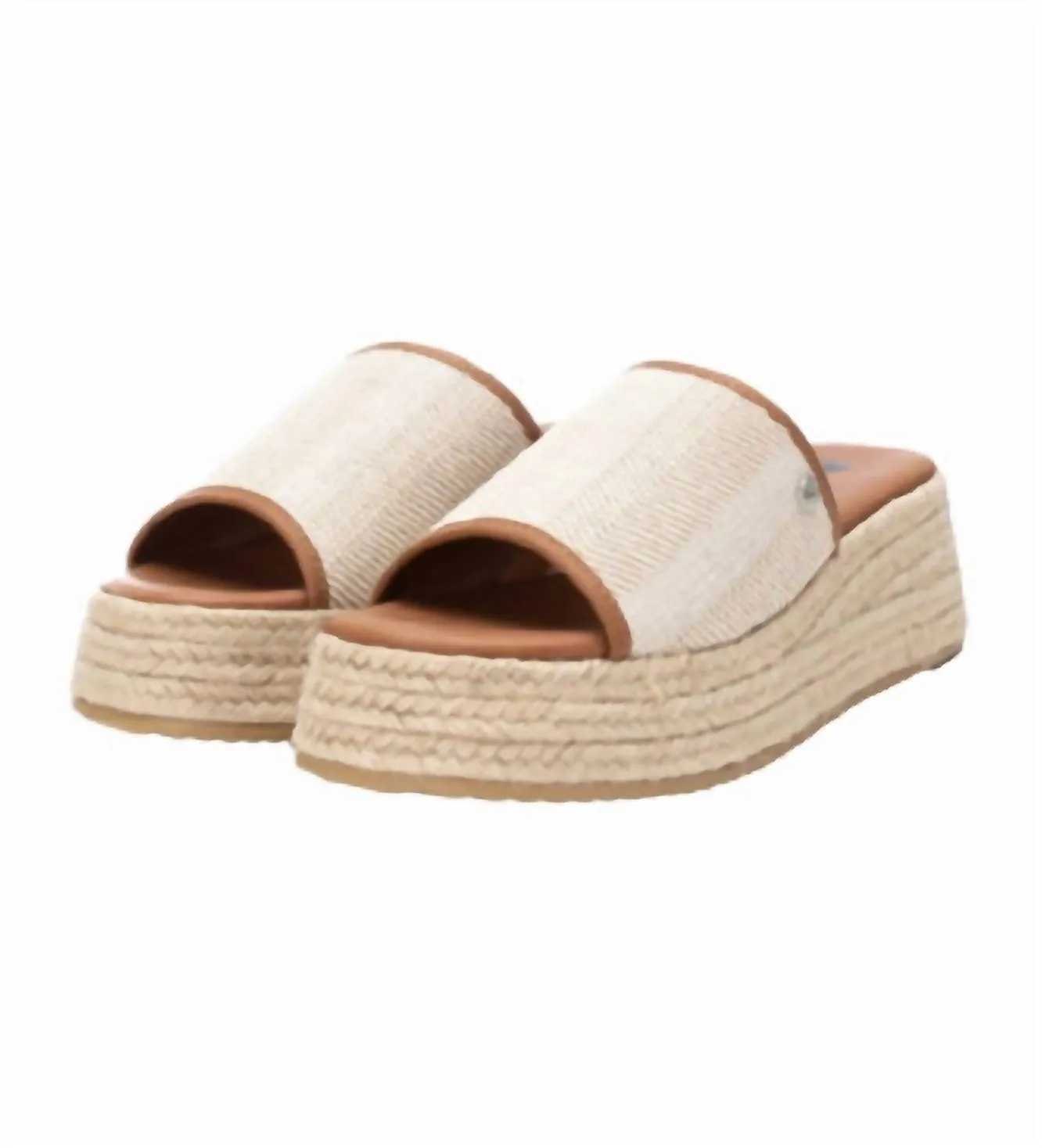 Women's Wedge Sandals In Beige
