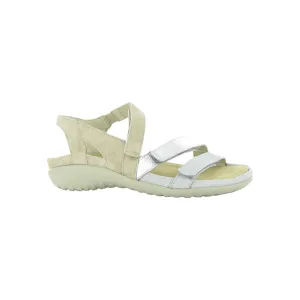 Women's Whetu Sandals In Gray Linen/soft Silver Leather/sand Stone Suede