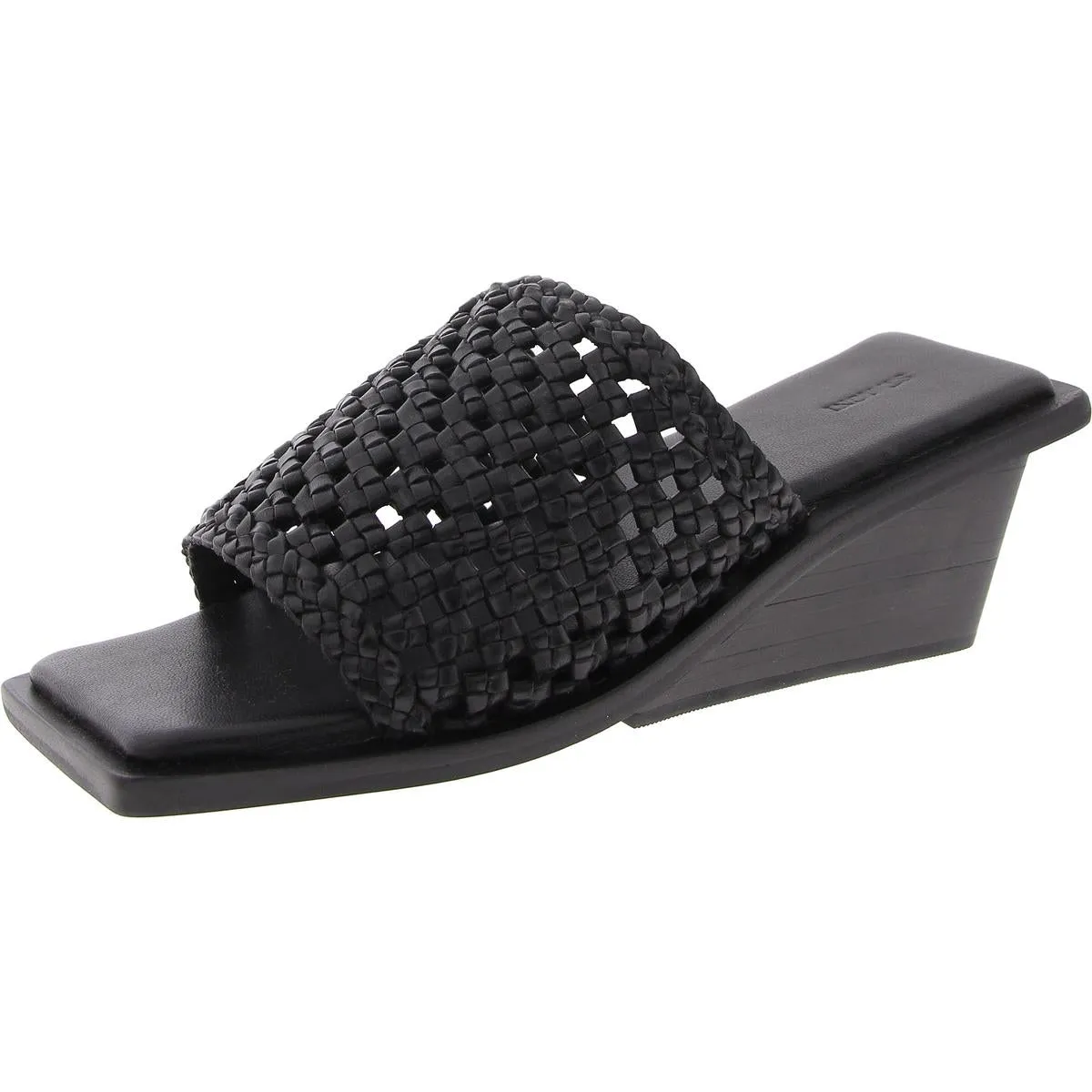 Womens Woven Leather Wedge Sandals