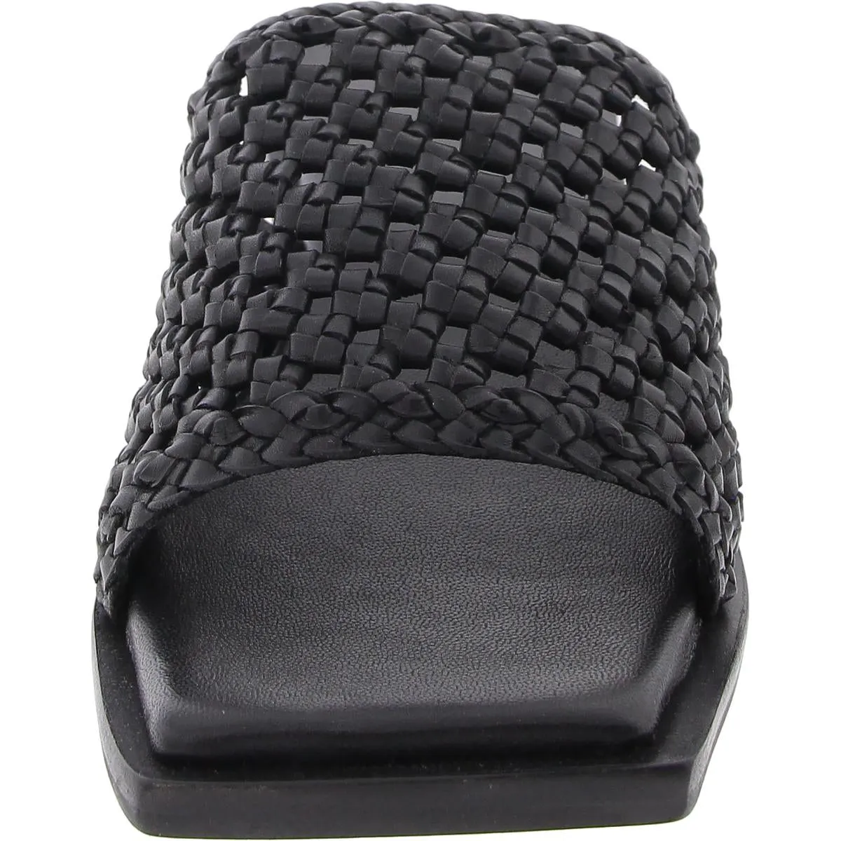 Womens Woven Leather Wedge Sandals