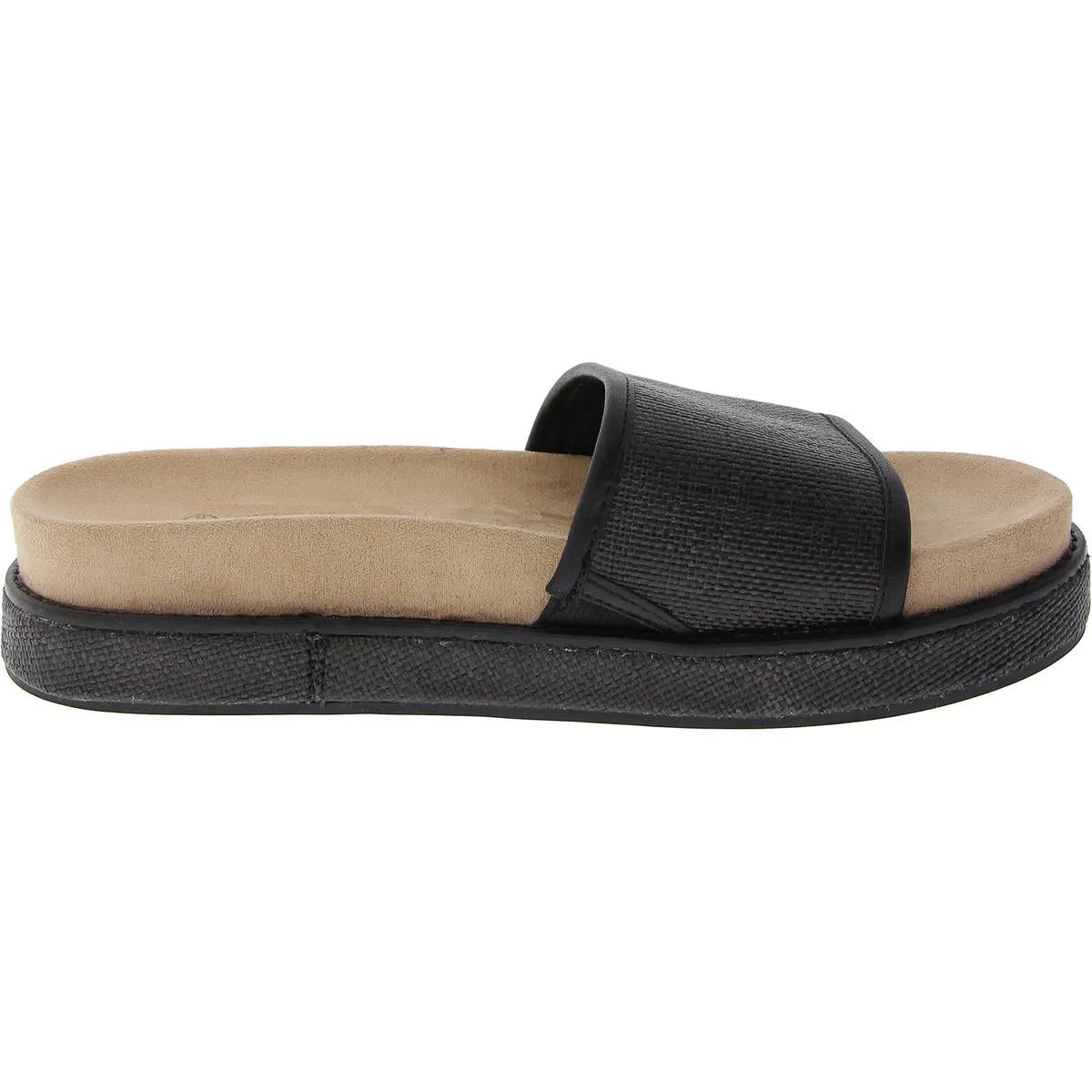 Womens Woven Manmade Slide Sandals
