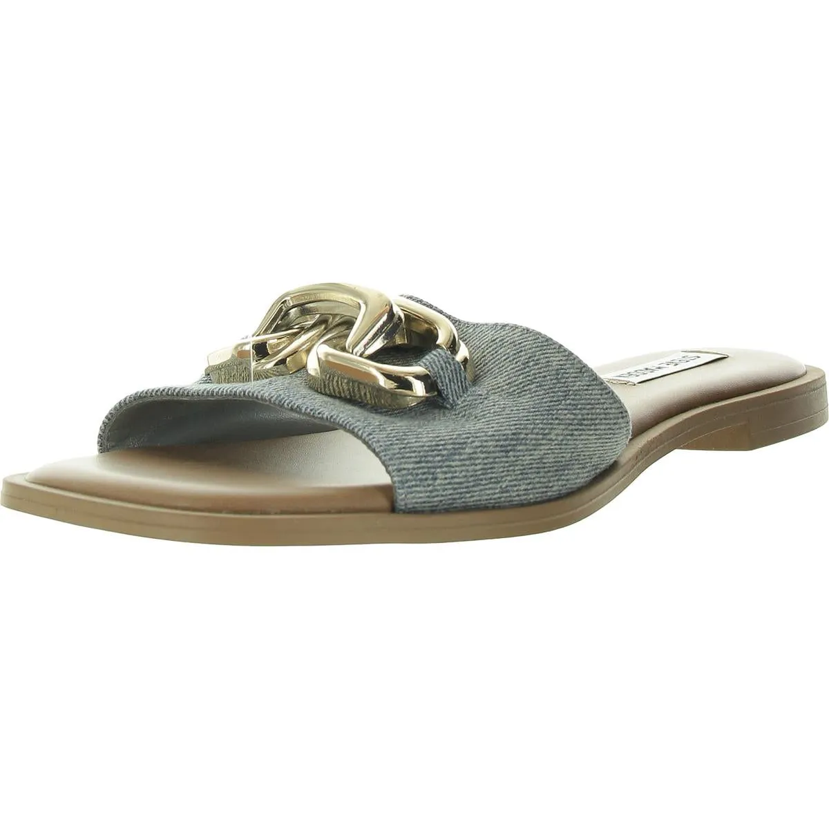 Womens Woven Slip On Slide Sandals