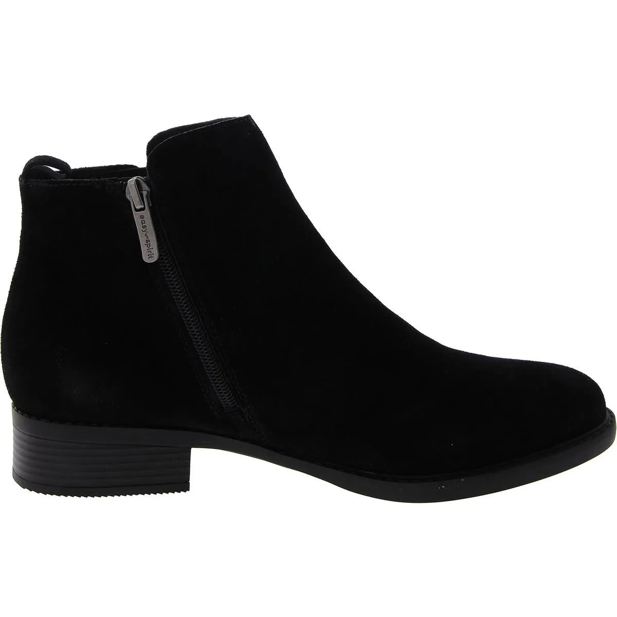 Womens Zipper Almond Toe Ankle Boots