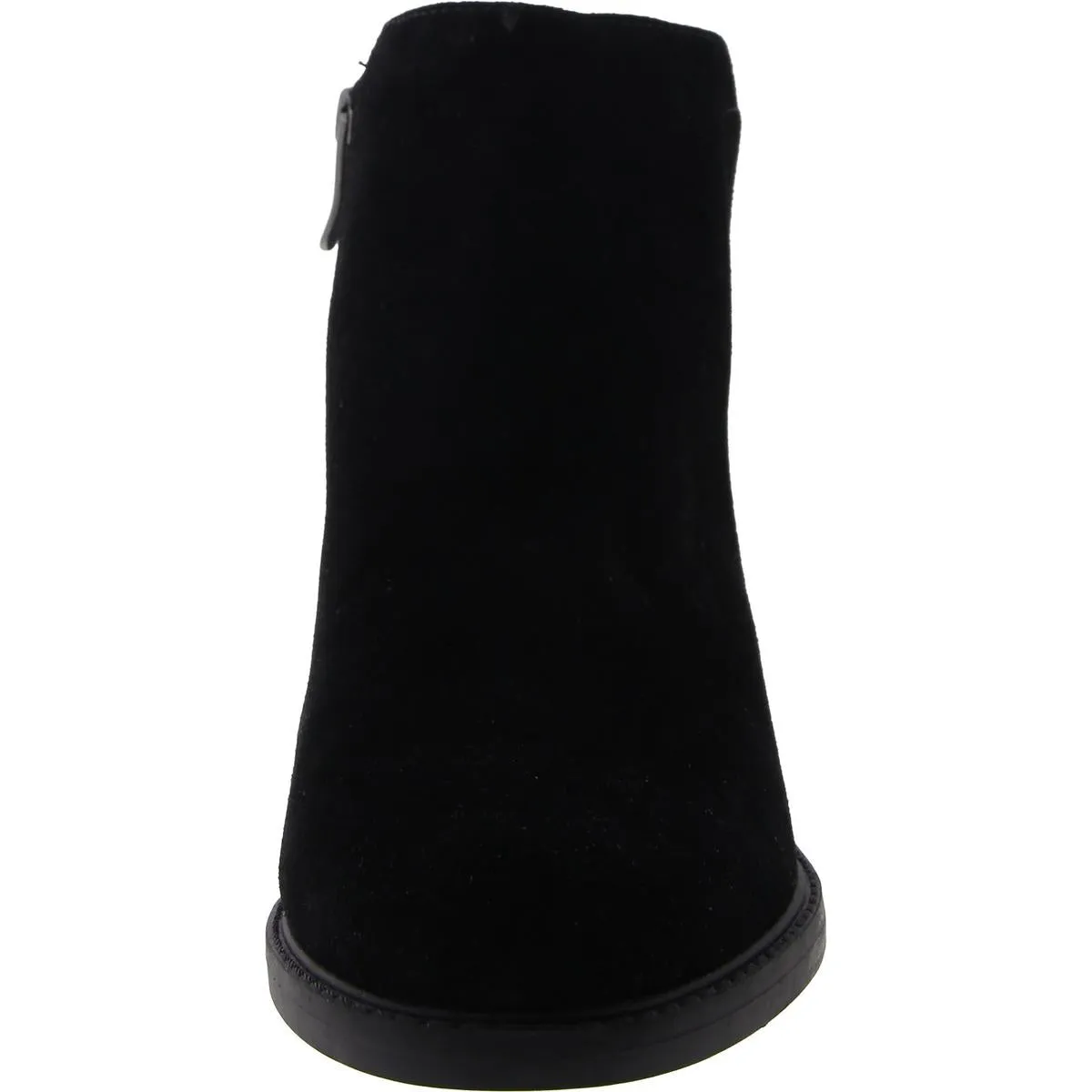 Womens Zipper Almond Toe Ankle Boots