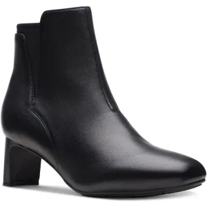 Womens Zipper Leather Ankle Boots
