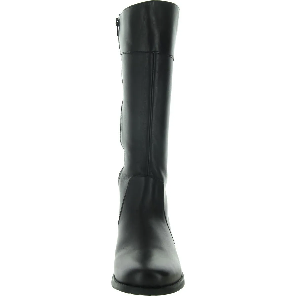 Womens Zipper Leather Knee-High Boots
