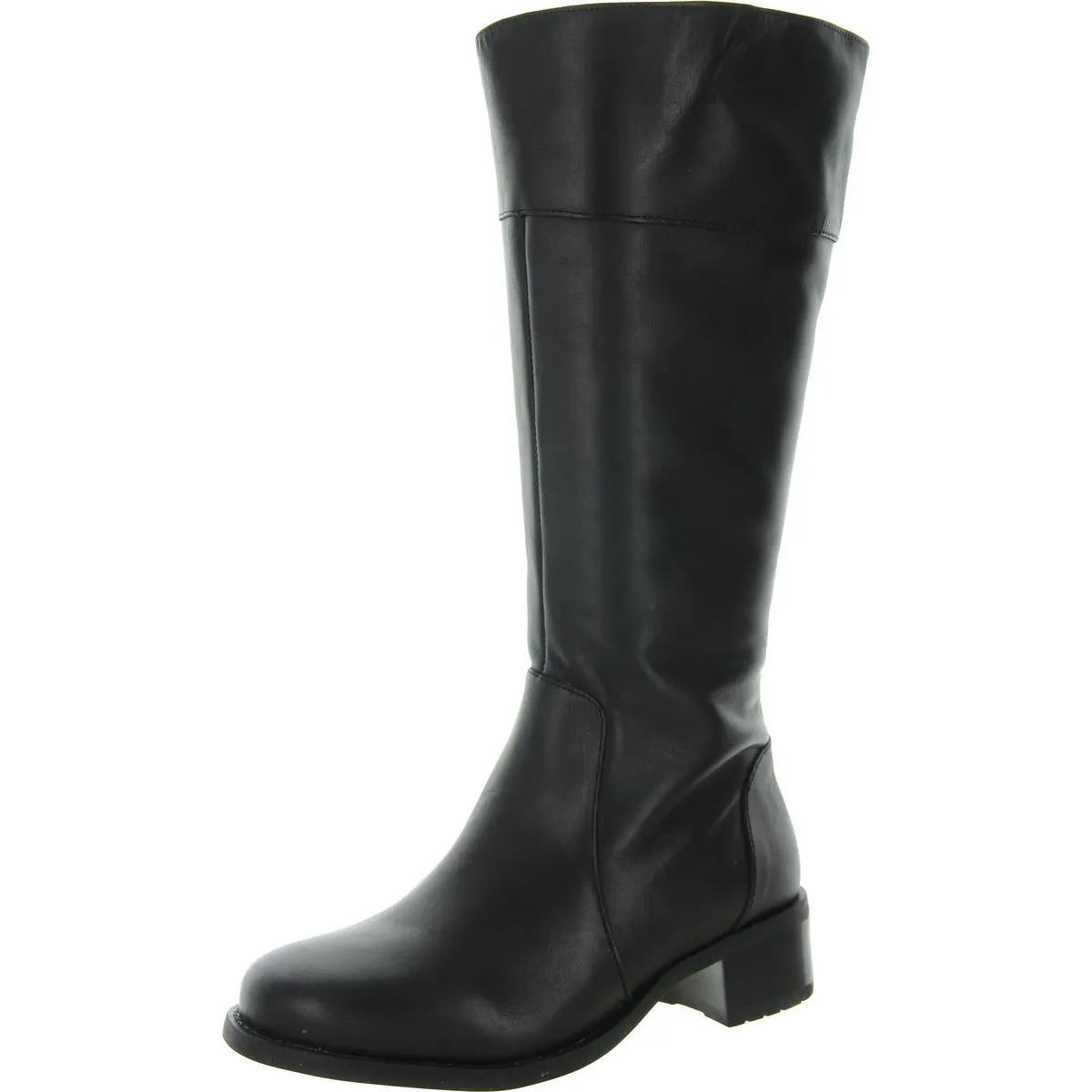 Womens Zipper Leather Knee-High Boots