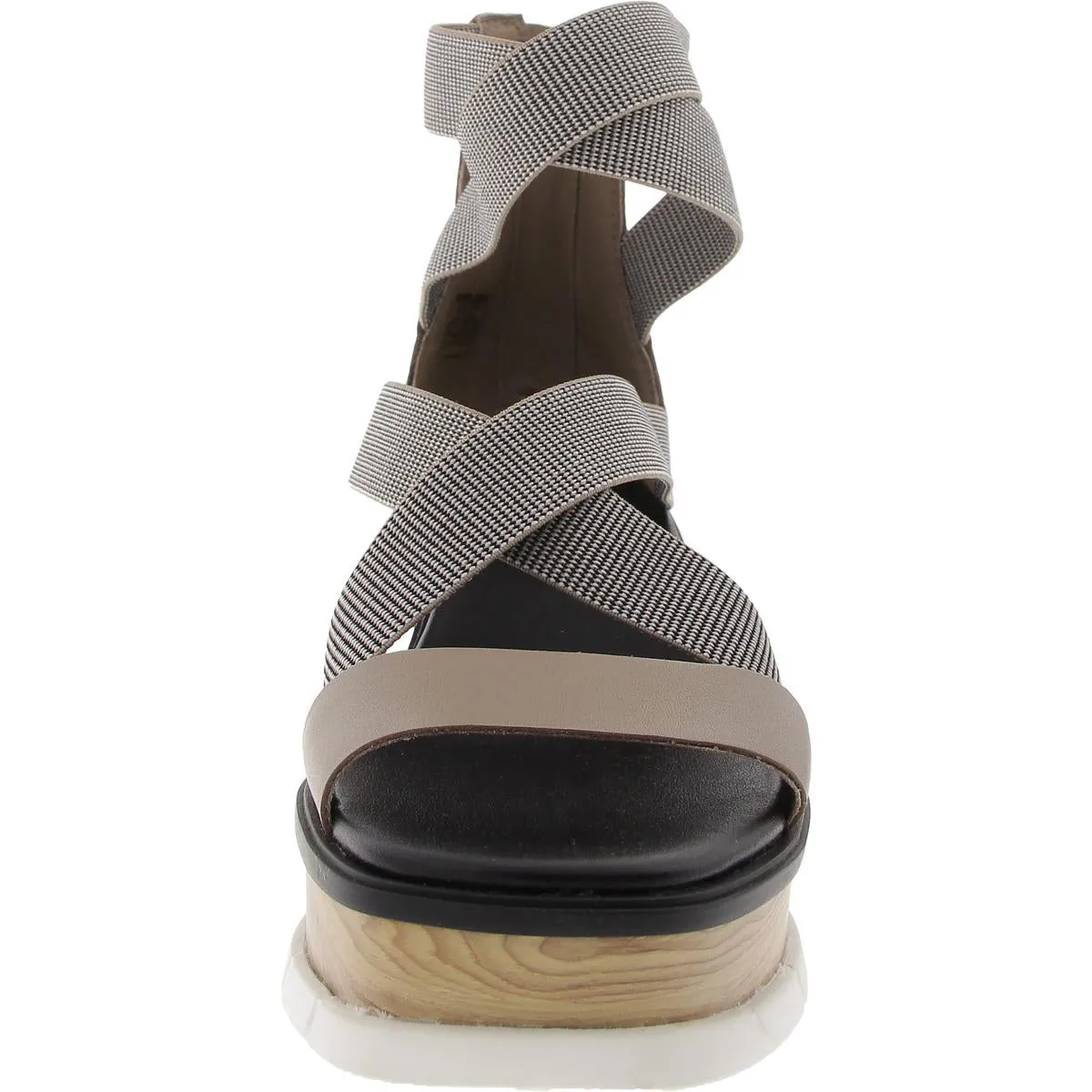 Womens Zipper Leather Strappy Sandals