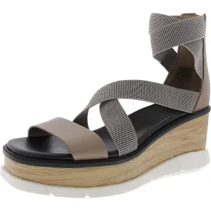 Womens Zipper Leather Strappy Sandals