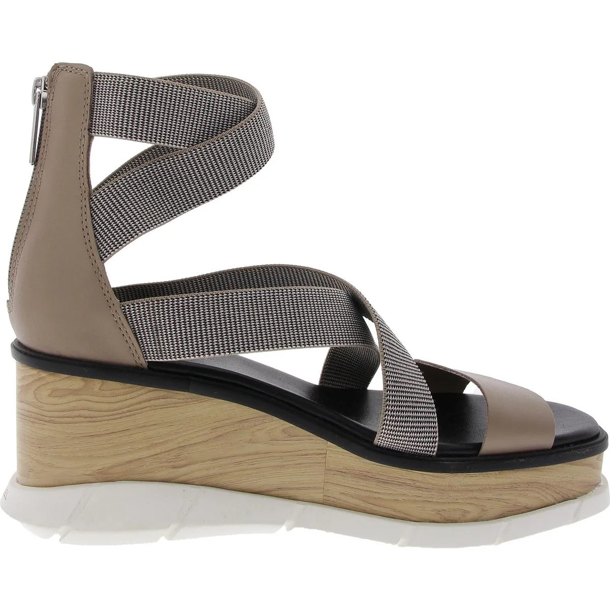 Womens Zipper Leather Strappy Sandals