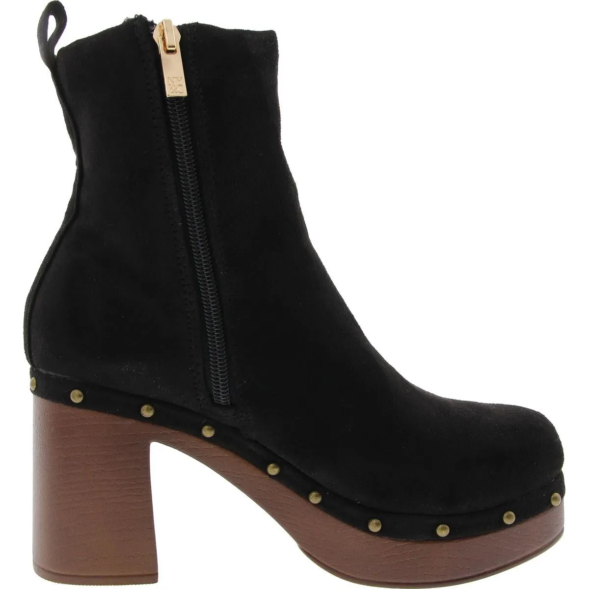 Womens Zipper Manmade Ankle Boots