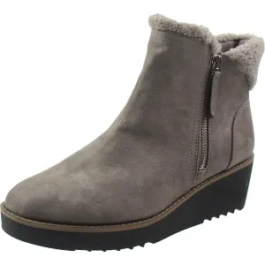 Womens Zipper Wedge Boots