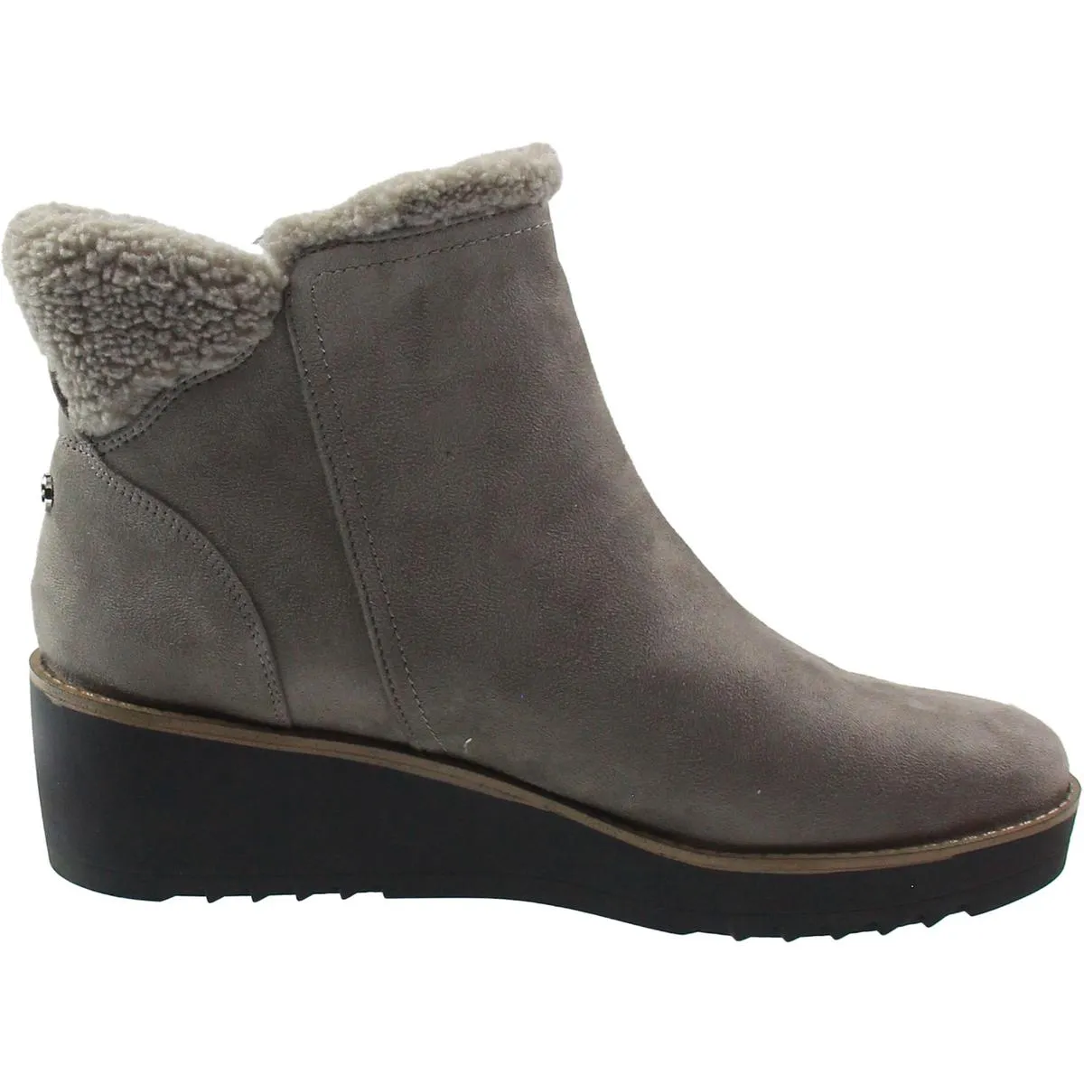 Womens Zipper Wedge Boots