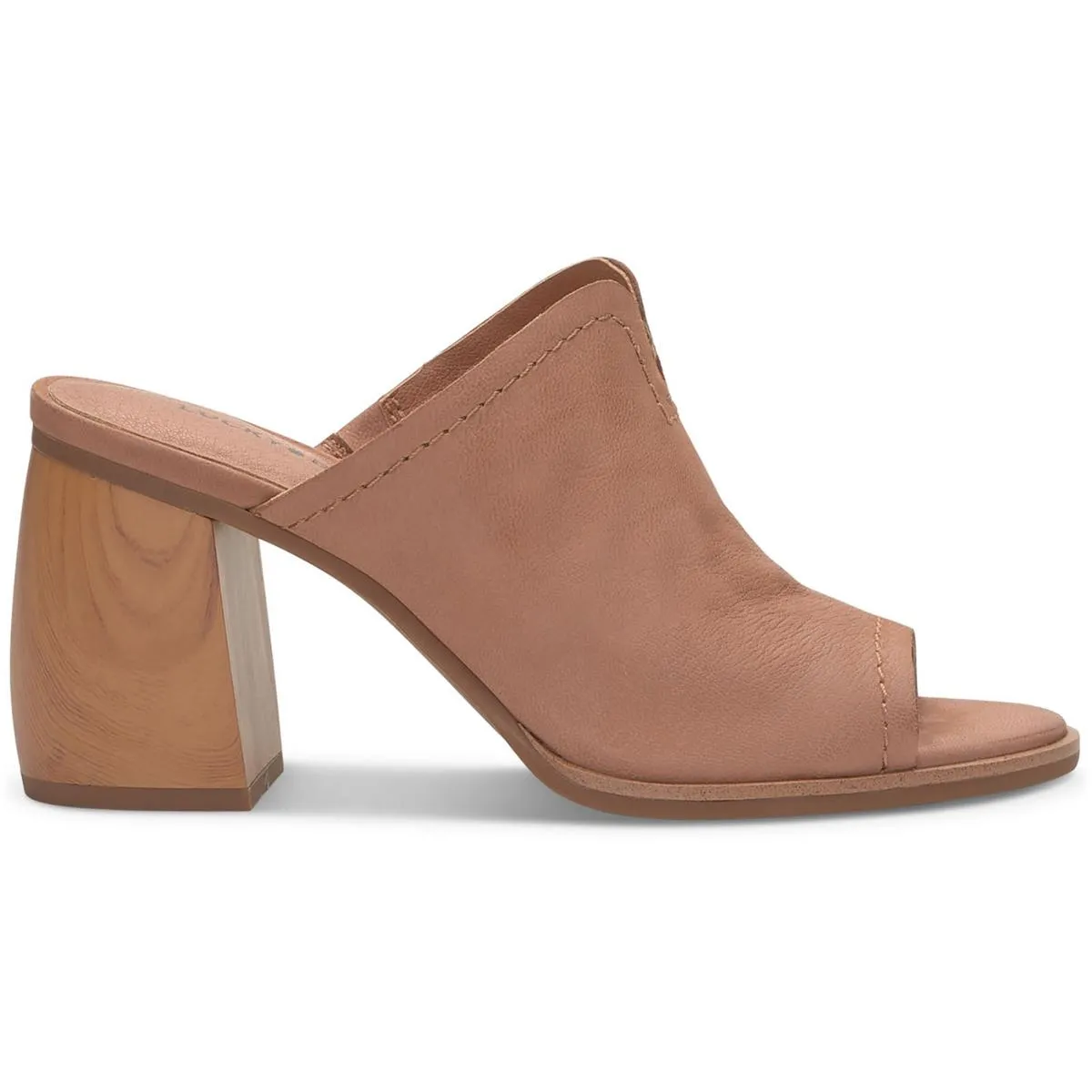 Xynia Womens Solid Leather Block Heel