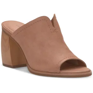 Xynia Womens Solid Leather Block Heel