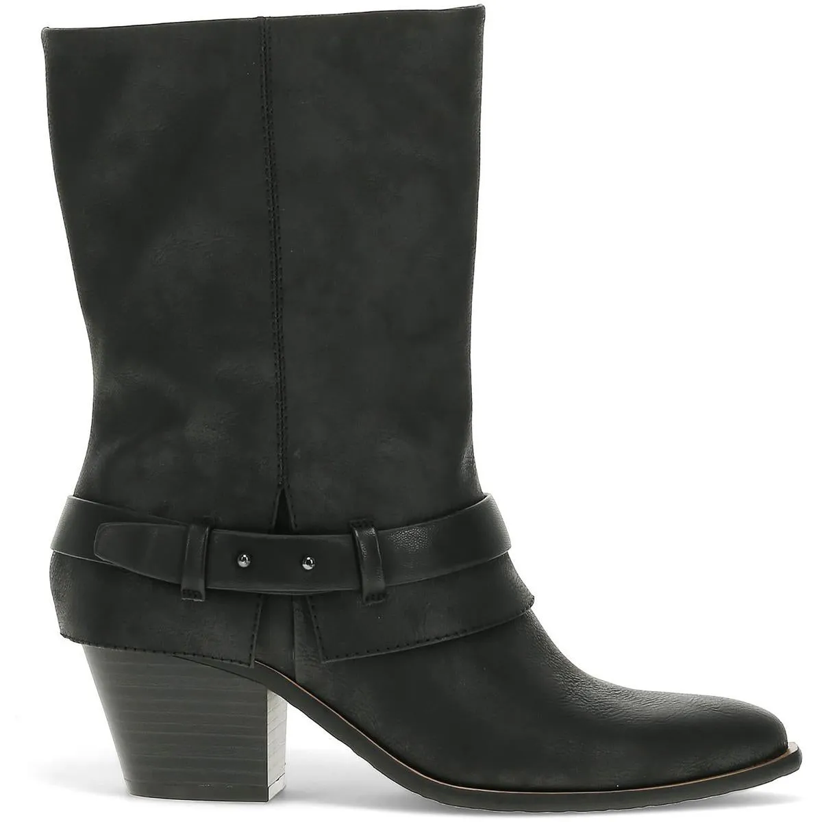 Yamura Womens Strappy Manmade Motorcycle Boots