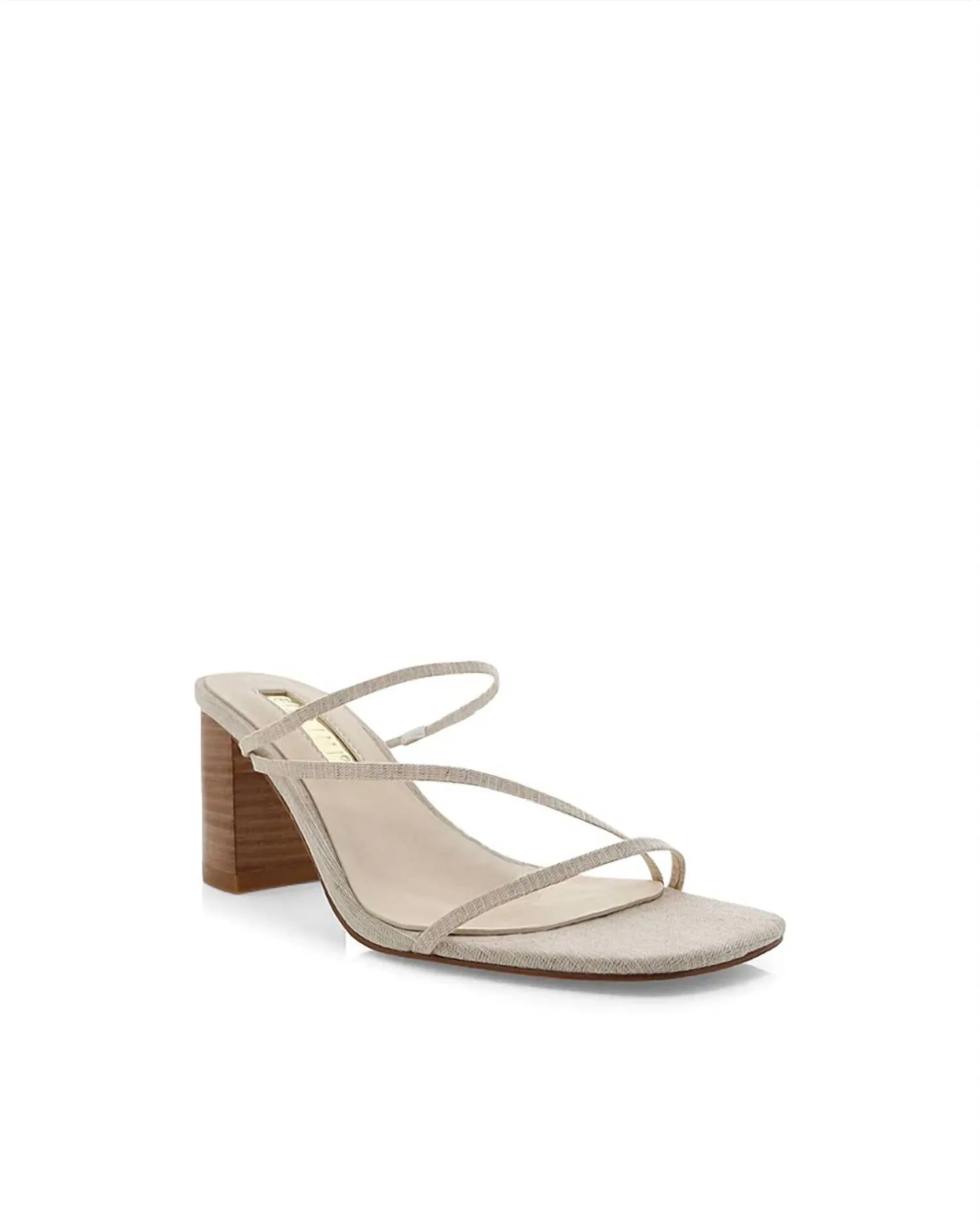 Yazmin Sandal In Sand Linen-Natural