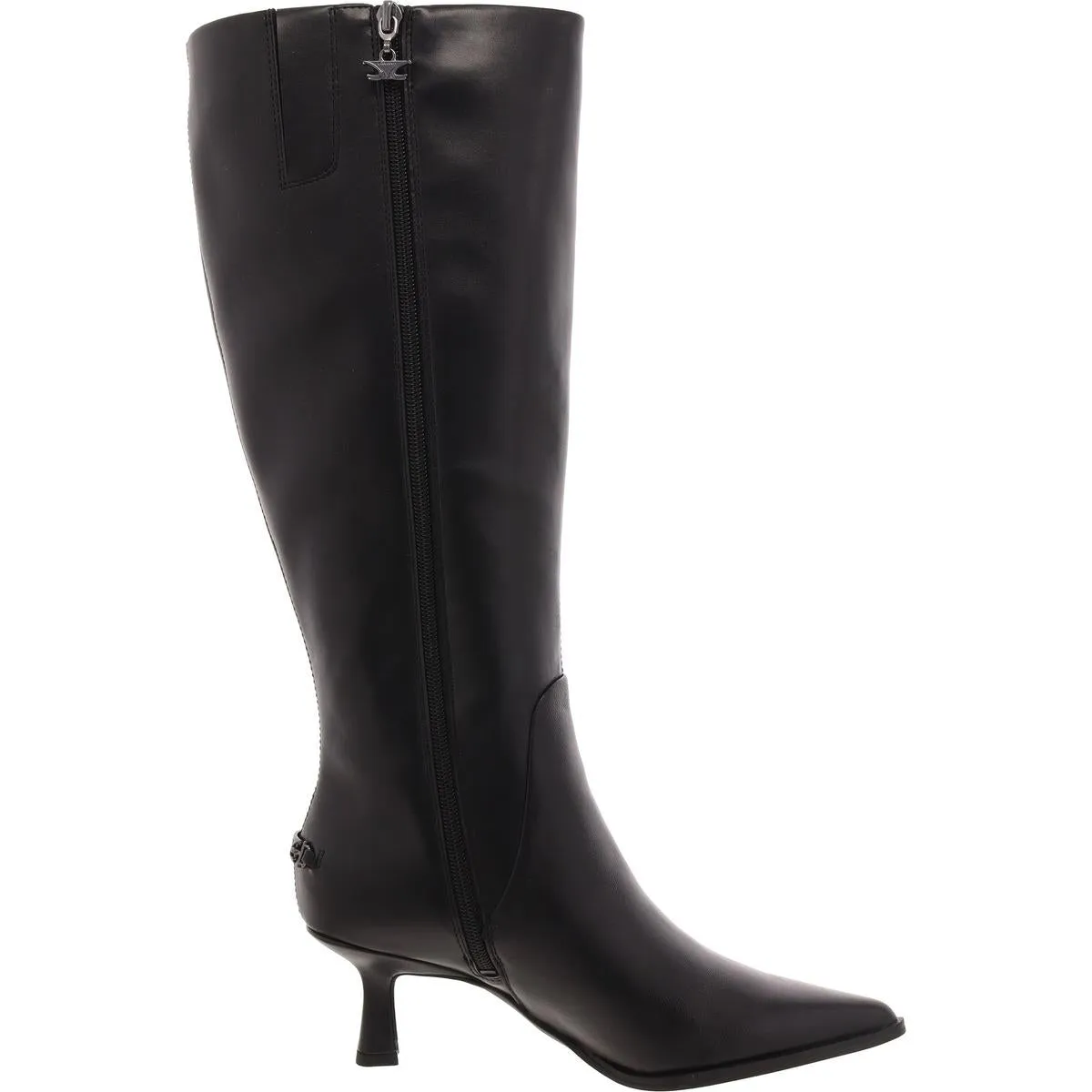 Yulia Womens Suede Wide Calf Knee-High Boots