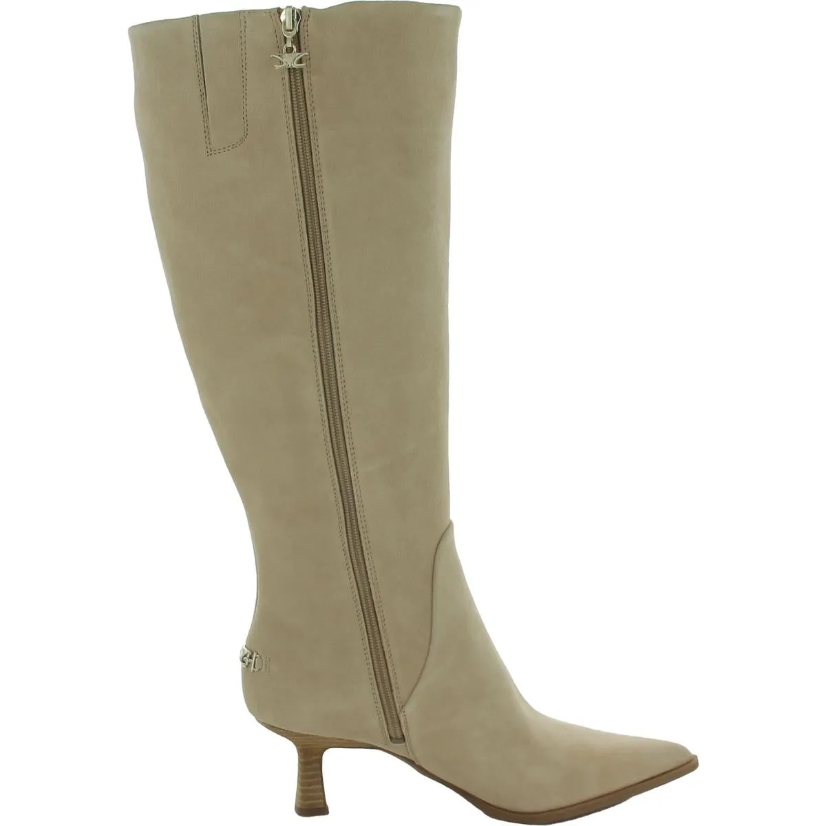 Yulia Womens Suede Wide Calf Knee-High Boots