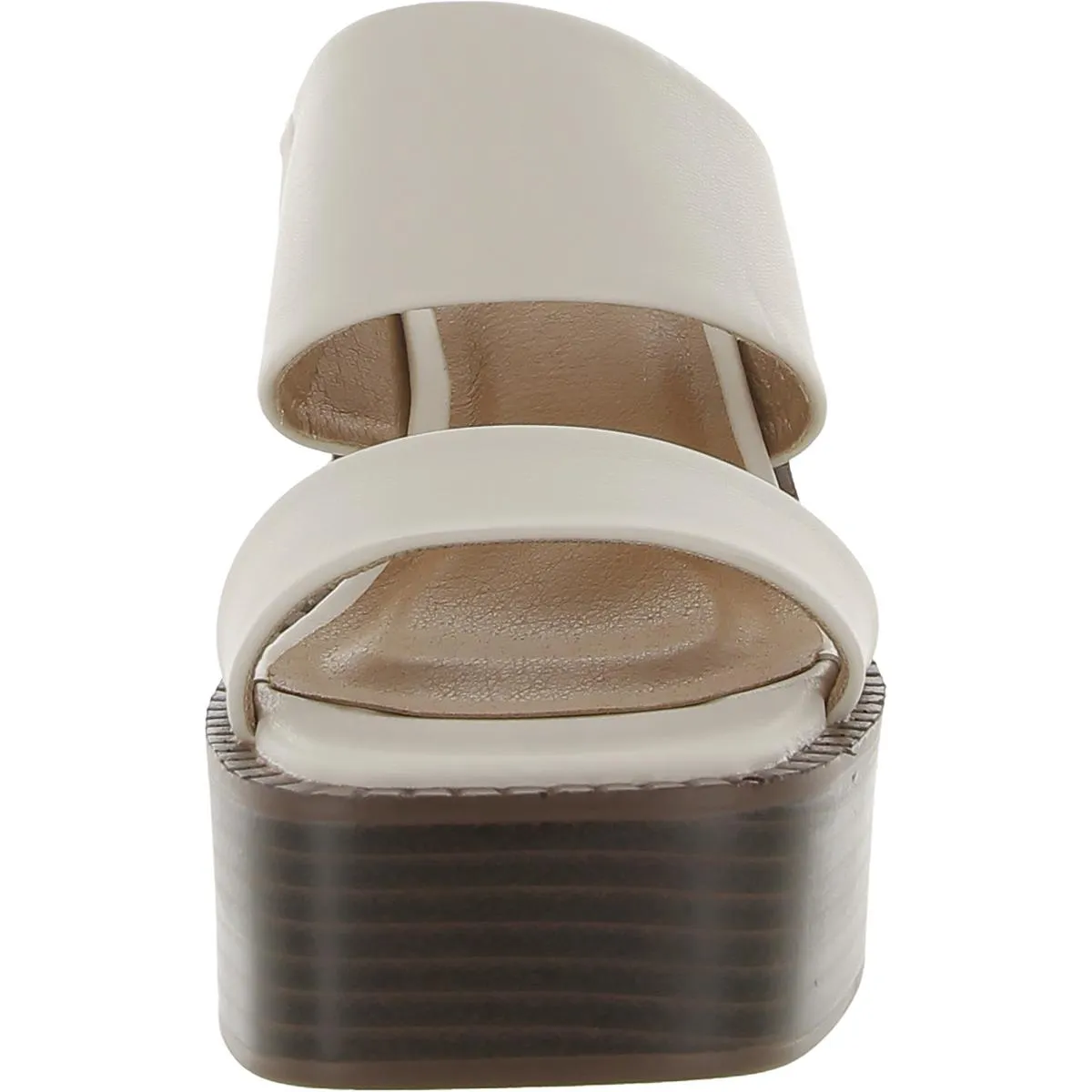 Zillee Womens Faux Leather Slip-On Platform Sandals
